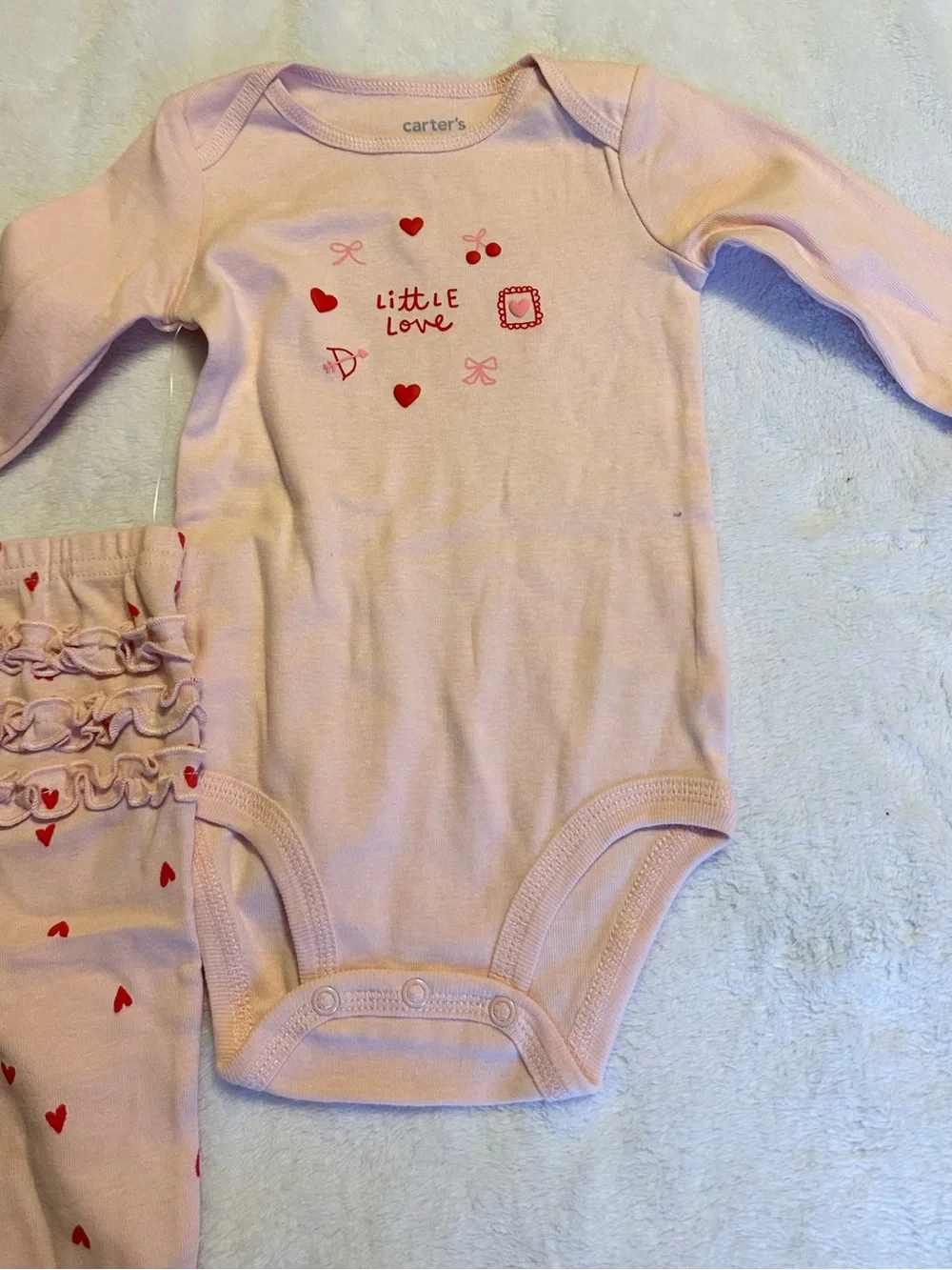 Carter's Pink and Red Heart Matching Set